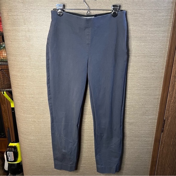 Everlane Slate Gray The Side Zip Stretch Cotton Work Career Pants Size 8 - Picture 15 of 16